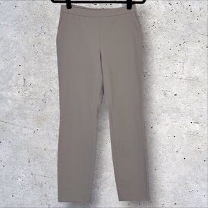 LAFAYETTE 148 Murray Ankle Pants Womens XS Taupe Pockets Pull On Career Office